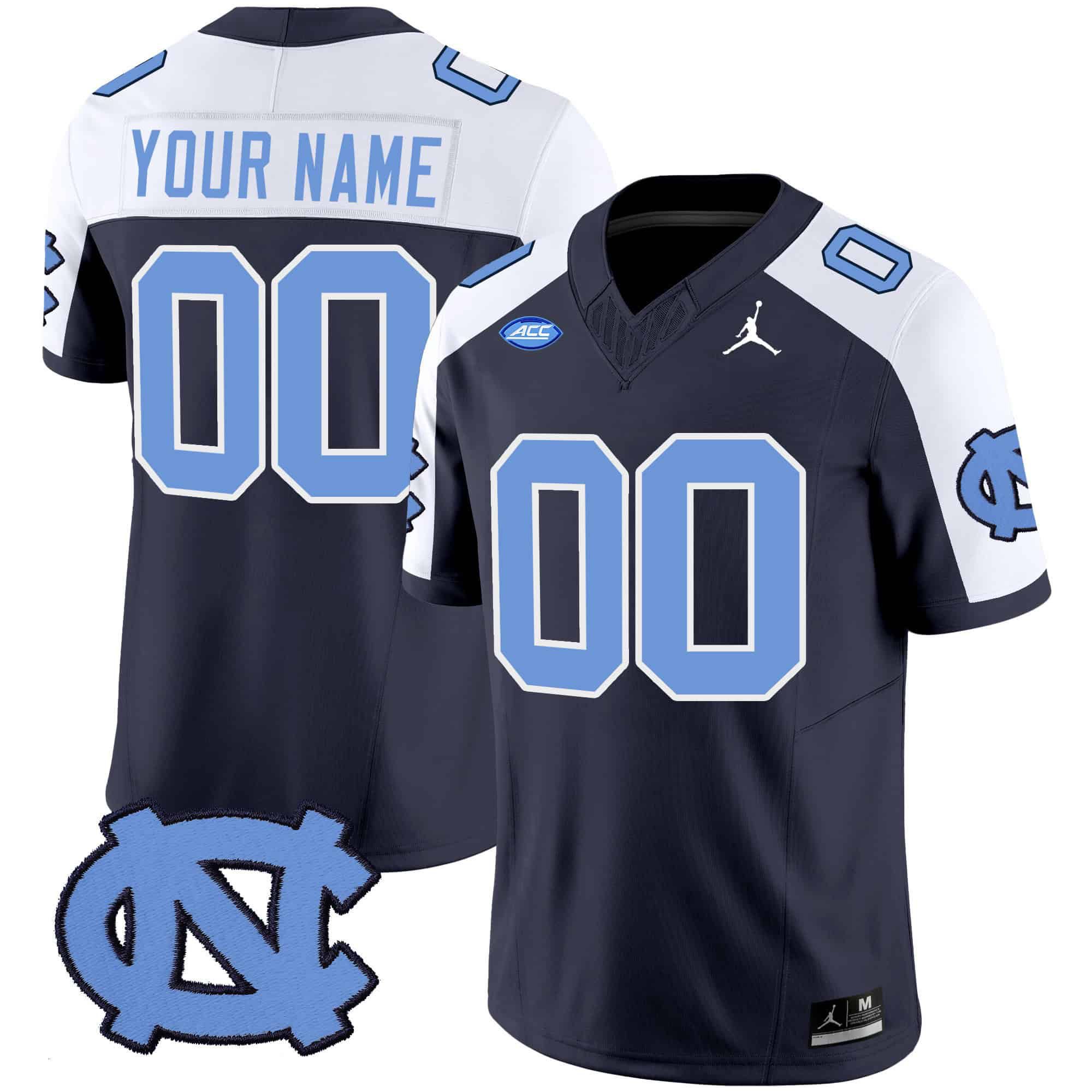 Men North Carolina Tar Heels Drak Blue 2024 Vapor Limited Custom NCAA Jersey->customized nfl jersey->Custom Jersey